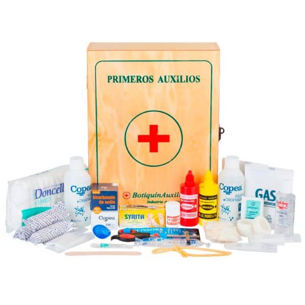 Botiquín primeros auxilios madera 35 ítems mod. MB - EVER SAFE®
