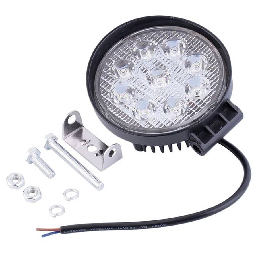 Faro Auxiliar 9 Led 27w Redondo Con Lupa EVER SAFE 